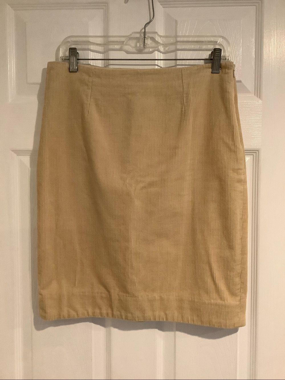 MAEVE Beige Neutral 100% Cotton Minimalist Capsule Corduroy Fall Mini Skirt 4